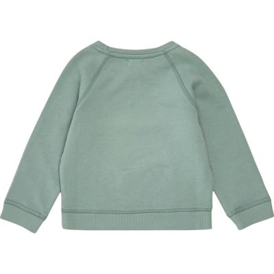 Mini girls mint green print sweatshirt